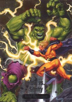 2016 Upper Deck Marvel Masterpieces - Battle Spectra #BS-12 Hulk / Sentry Front
