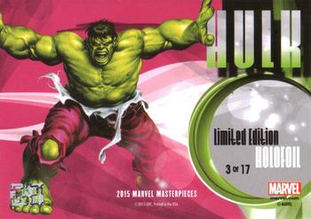 2016 Upper Deck Marvel Masterpieces - Holofoil #3 Hulk Back
