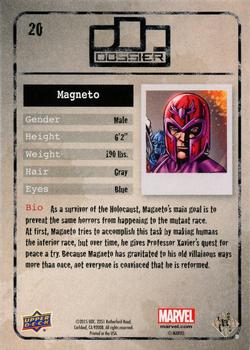2015 Upper Deck Marvel Dossier #20 Magneto Back
