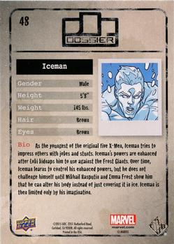 2015 Upper Deck Marvel Dossier #48 Iceman Back