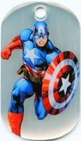 2015 Upper Deck Marvel Dossier - Dog Tags #1 Captain America Front
