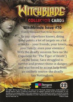 2014 Breygent Witchblade #22 Witchblade Issue #70 Back