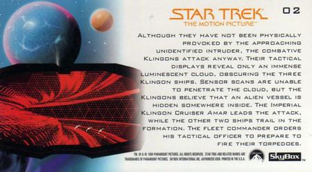 1994 SkyBox Star Trek I The Motion Picture Cinema Collection #02 The Klingons Attack Back
