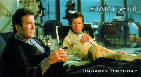 1994 SkyBox Star Trek II The Wrath of Khan Cinema Collection #05 Unhappy Birthday Front