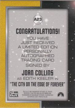 1997 SkyBox Star Trek Original Series 1 - Autographs #A23 Joan Collins Back