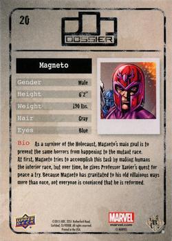2015 Upper Deck Marvel Dossier - Foil #20 Magneto Back