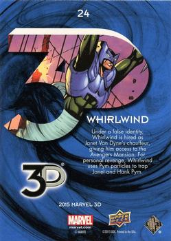 2015 Upper Deck Marvel 3D #24 Whirlwind Back