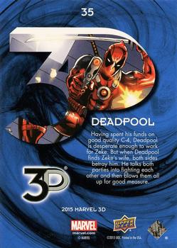 2015 Upper Deck Marvel 3D #35 Deadpool Back