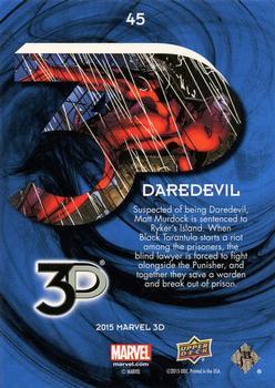 2015 Upper Deck Marvel 3D #45 Daredevil Back