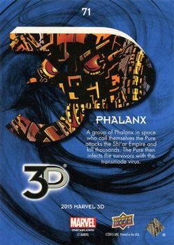 2015 Upper Deck Marvel 3D #71 Phalanx Back