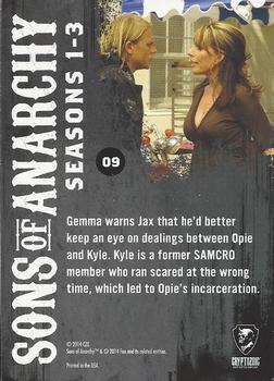 2014 Cryptozoic Sons of Anarchy Seasons 1-3 #9 Gemma Spots Trouble Back
