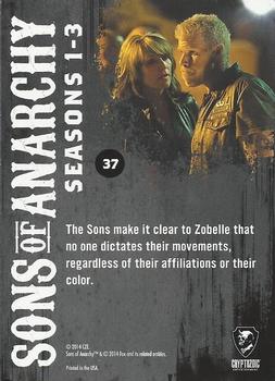 2014 Cryptozoic Sons of Anarchy Seasons 1-3 #37 The Mood Quickly Sours Back