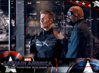 2014 Upper Deck Captain America The Winter Soldier #23 S.H.I.E.L.D. Director Nick Fury shows Steve Rogers Front
