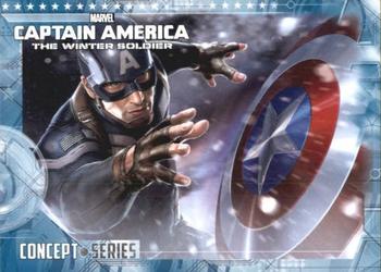 2014 Upper Deck Captain America The Winter Soldier - Concept Series #CS-2 Captain America Front