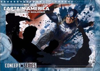 2014 Upper Deck Captain America The Winter Soldier - Concept Series #CS-14 Captain America Front