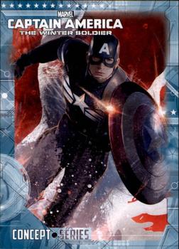2014 Upper Deck Captain America The Winter Soldier - Concept Series #CS-15 Captain America Front