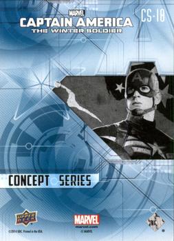 2014 Upper Deck Captain America The Winter Soldier - Concept Series #CS-18 Captain America Back