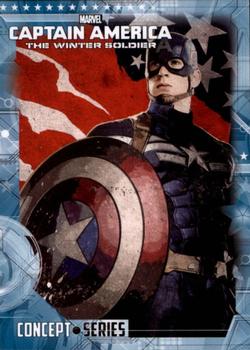2014 Upper Deck Captain America The Winter Soldier - Concept Series #CS-18 Captain America Front