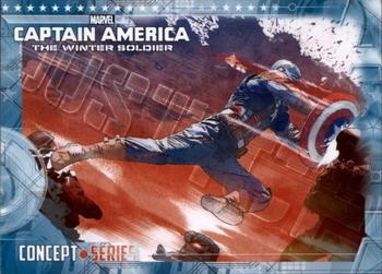 2014 Upper Deck Captain America The Winter Soldier - Concept Series #CS-23 Captain America Front