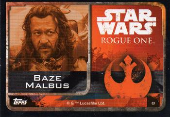 2016 Topps Star Wars Rogue One (UK Version) #8 Baze Malbus Back