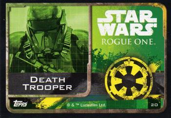 2016 Topps Star Wars Rogue One (UK Version) #20 Death Trooper Back
