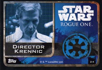 2016 Topps Star Wars Rogue One (UK Version) #24 Director Krennic Back