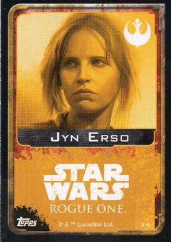 2016 Topps Star Wars Rogue One (UK Version) #34 Jyn Erso Back