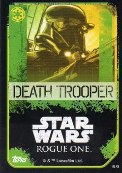 2016 Topps Star Wars Rogue One (UK Version) #59 Death Trooper Back