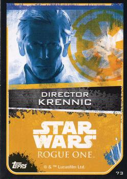 2016 Topps Star Wars Rogue One (UK Version) #73 Director Krennic Back