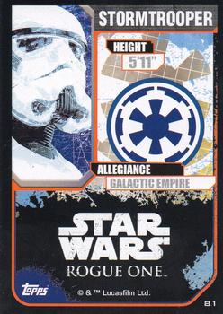 2016 Topps Star Wars Rogue One (UK Version) #81 Stormtrooper Back