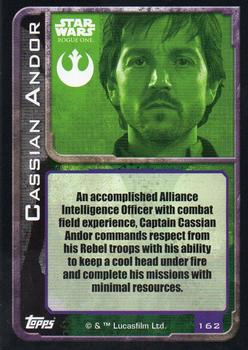 2016 Topps Star Wars Rogue One (UK Version) #162 Cassian Andor Back