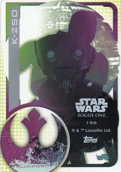 2016 Topps Star Wars Rogue One (UK Version) #196 K-2SO Back