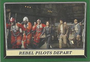 2016 Topps Star Wars Rogue One: Mission Briefing - Green #NNO Rebel Pilots Depart Front