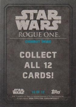 2016 Topps Star Wars Rogue One: Mission Briefing - Comic Strips #10 Chirrut Imwe Back