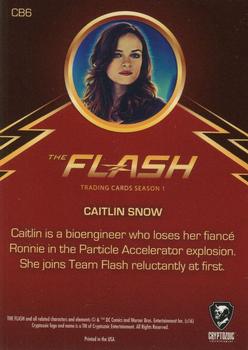 2016 Cryptozoic The Flash Season 1 - Character Bios Golden Glider Foil Stamp #CB6 Caitlin Snow Back