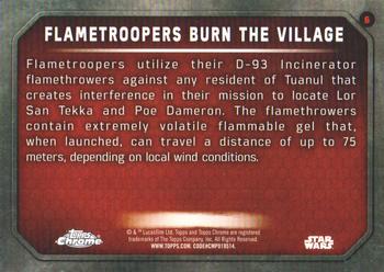2016 Topps Chrome Star Wars The Force Awakens - Refractor #6 Flametroopers Burn the Village Back