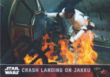 2016 Topps Chrome Star Wars The Force Awakens - Refractor #20 Crash Landing on Jakku Front
