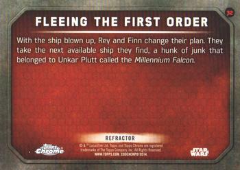 2016 Topps Chrome Star Wars The Force Awakens - Refractor #32 Fleeing The First Order Back