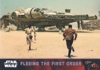 2016 Topps Chrome Star Wars The Force Awakens - Refractor #32 Fleeing The First Order Front