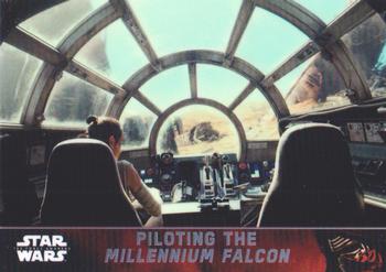 2016 Topps Chrome Star Wars The Force Awakens - Refractor #33 Piloting The Millennium Falcon Front