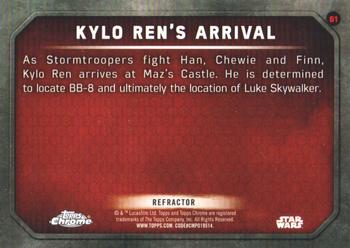2016 Topps Chrome Star Wars The Force Awakens - Refractor #61 Kylo Ren's Arrival Back
