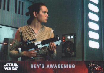 2016 Topps Chrome Star Wars The Force Awakens - Refractor #81 Rey's Awakening Front