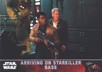 2016 Topps Chrome Star Wars The Force Awakens - Refractor #83 Arriving On Starkiller Base Front