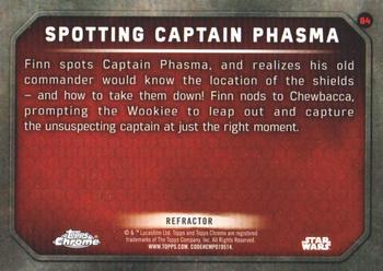 2016 Topps Chrome Star Wars The Force Awakens - Refractor #84 Spotting Captain Phasma Back