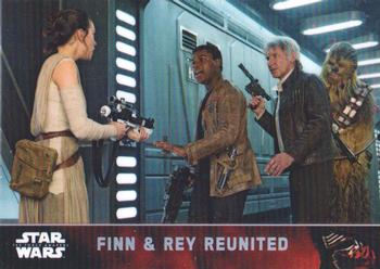 2016 Topps Chrome Star Wars The Force Awakens - Refractor #88 Finn & Rey Reunited Front