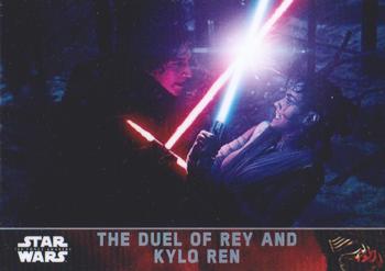 2016 Topps Chrome Star Wars The Force Awakens - Refractor #92 The Duel of Rey and Kylo Ren Front