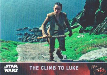 2016 Topps Chrome Star Wars The Force Awakens - Refractor #100 The Climb to Luke Front