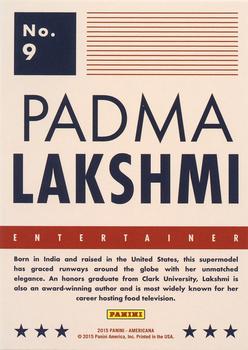 2015 Panini Americana - Blue #9 Padma Lakshmi Back