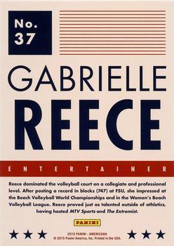 2015 Panini Americana - Blue #37 Gabrielle Reece Back