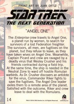 2016 Rittenhouse Star Trek: The Next Generation Portfolio Prints Series Two #14 Angel One Back